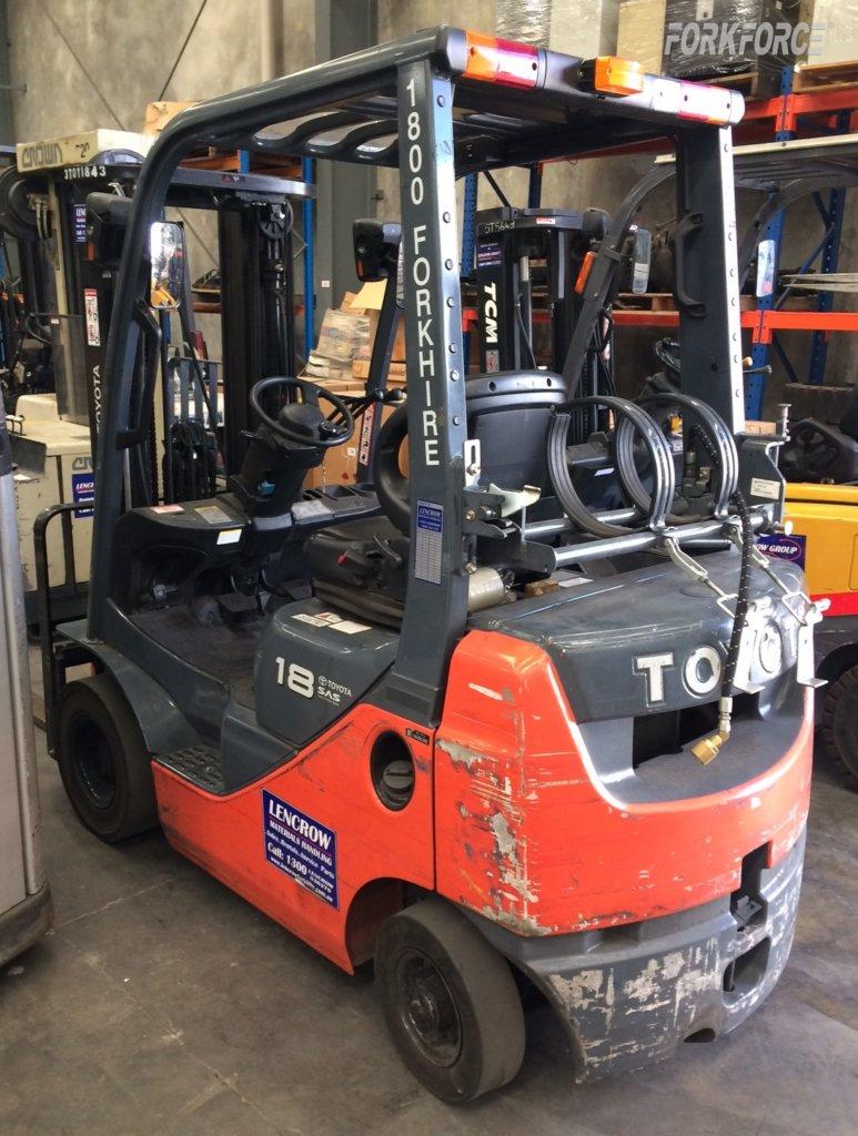 Used Toyota 1.8 Ton LPG Forklift