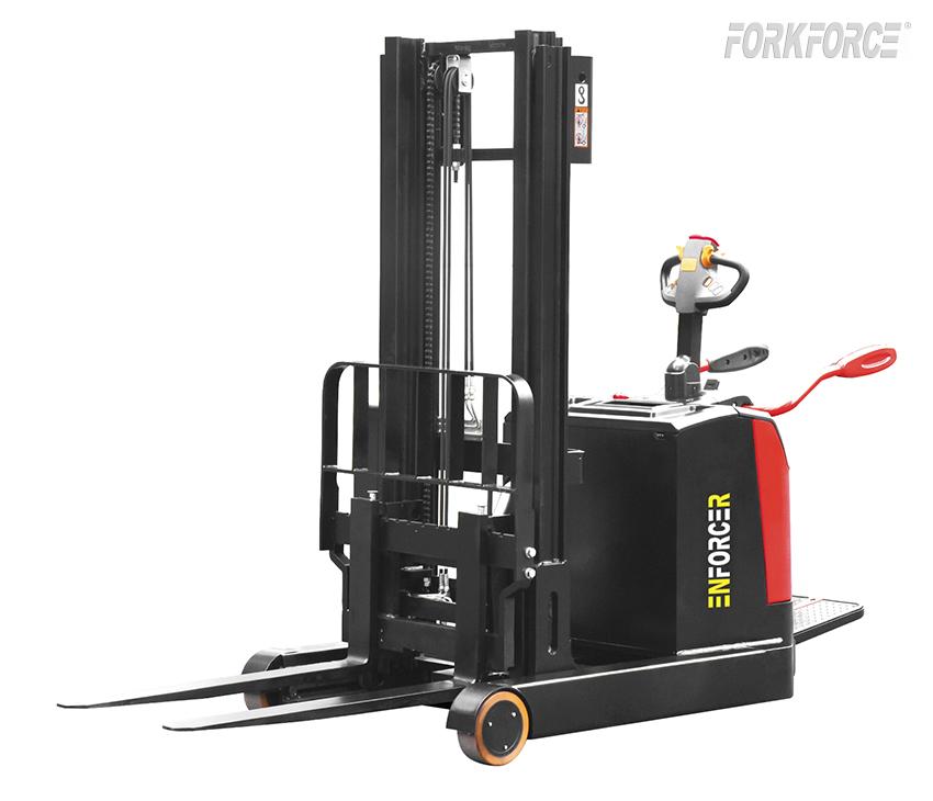 Enforcer 2T Battery Electric Walkie Stacker with Moving Mast
