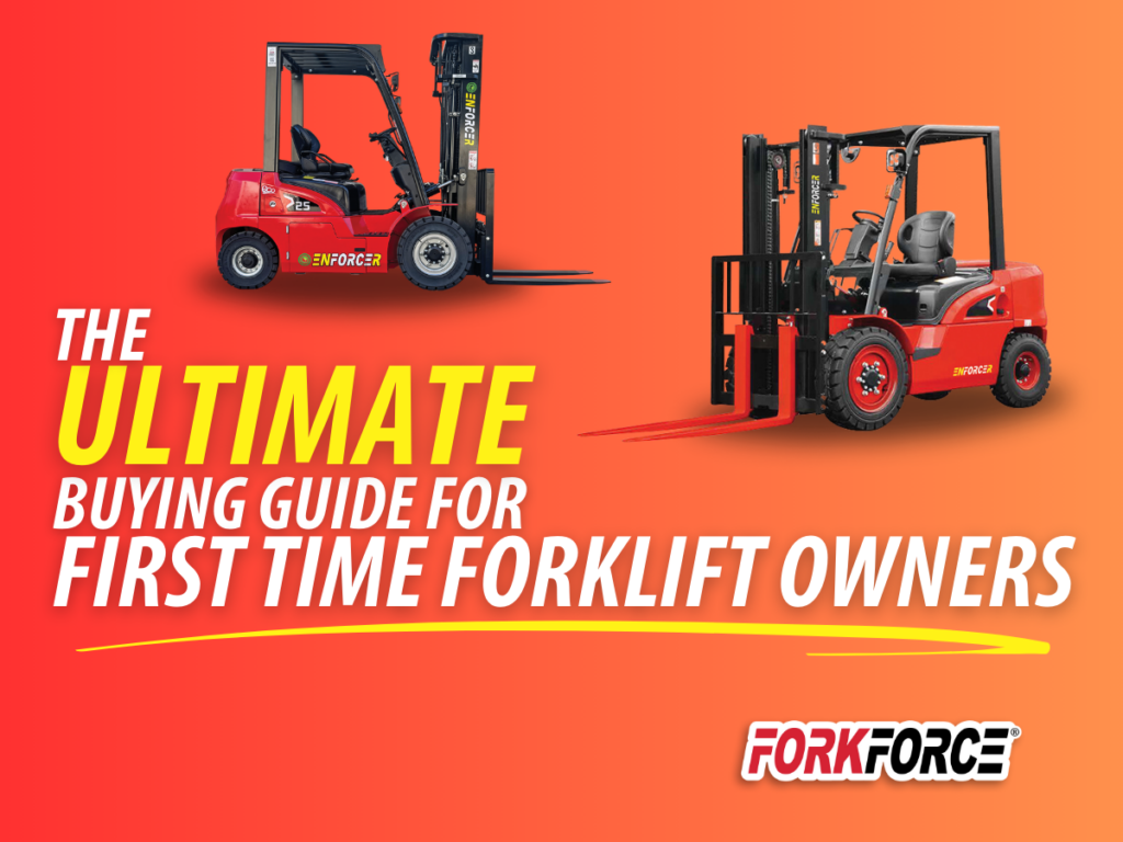 Image for The Ultimate Buying Guide for First Time Forklift Owners with two Enforcer forklift models