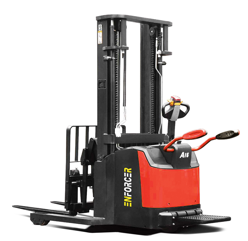 WSBPRE16-08PBVS Enforcer 1.6T Battery Electric Walkie Reach Stacker- Back View