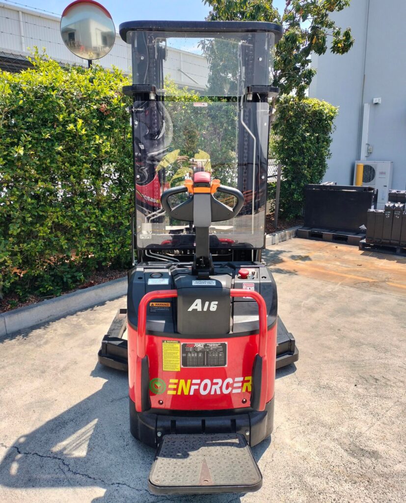 Used Enforcer 1.6T Lithium-Ion Walkie Reach Stacker