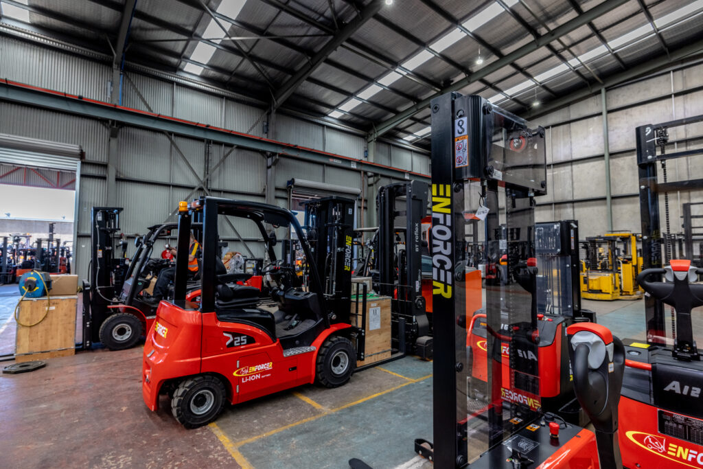 Forklift Service Warehouse Workshop Service and Parts Header - Forklifts and servicing in workshop