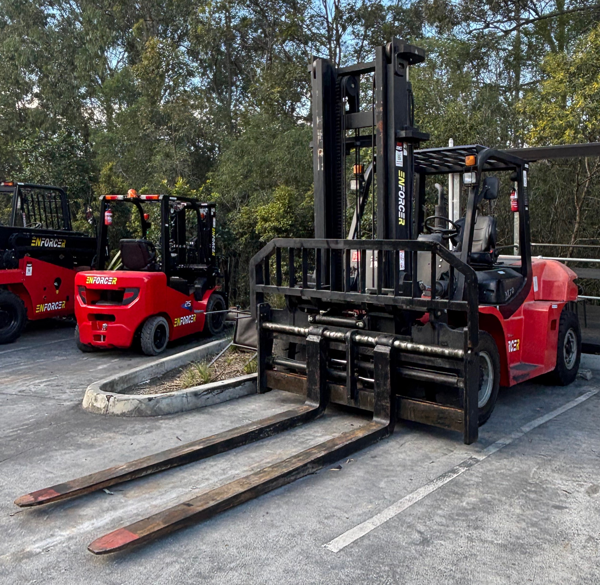3/4 View: Used Enforcer FD70T-MMA Forklift